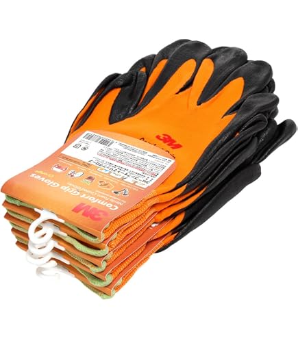 Amazon | 3M コンフォートグリップグローブ オレンジ Lサイズ （3